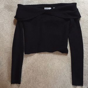 Cropped black sweater